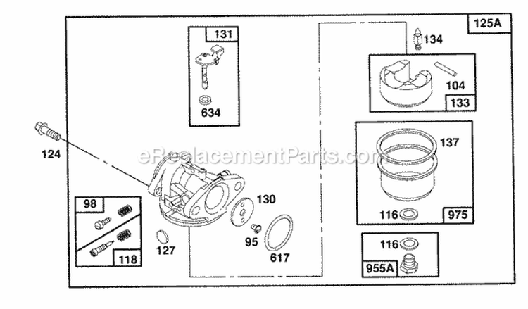 Page D Diagram and Parts List for 123702-3120-01  Briggs and Stratton Engine